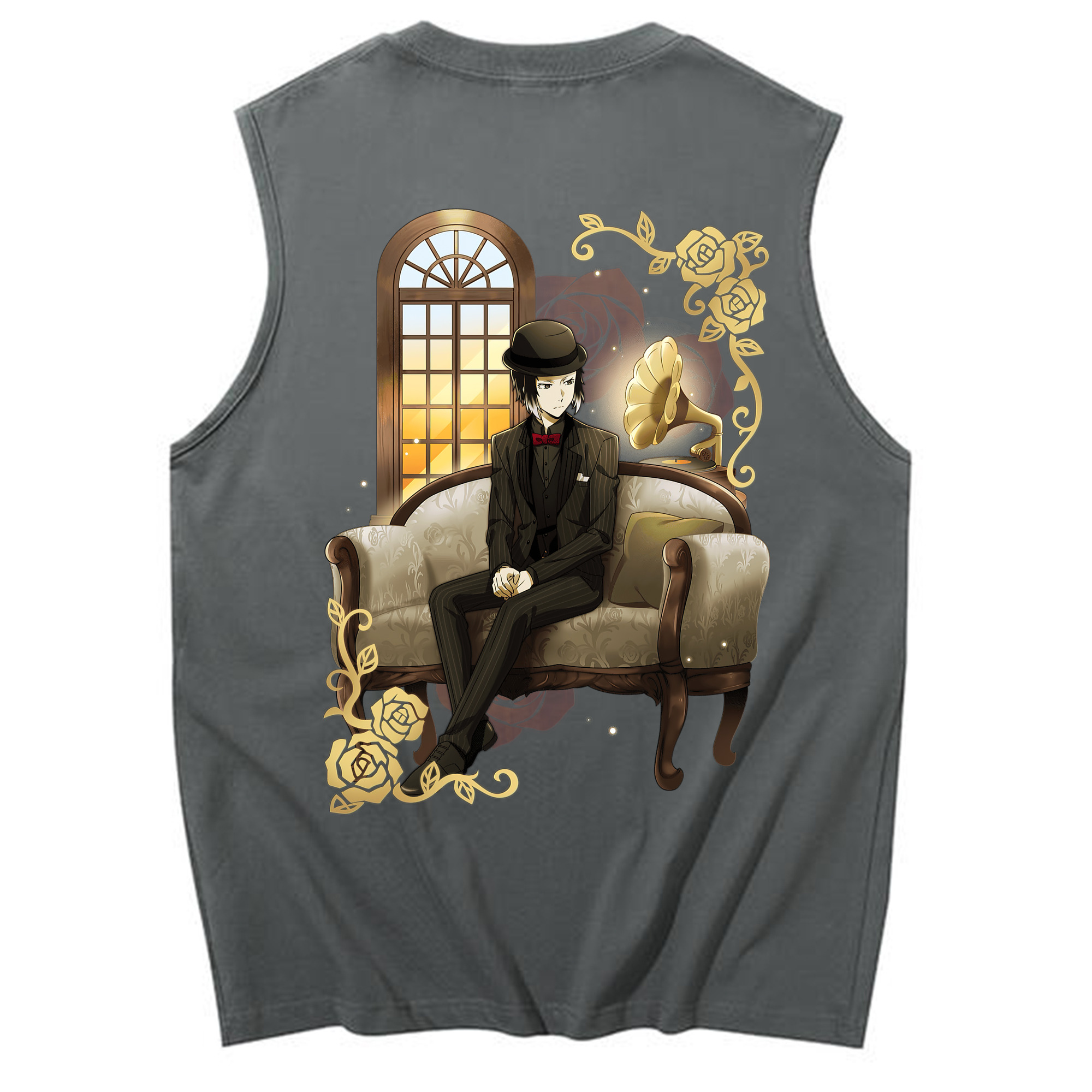 （画像用） 文豪ストレイドッグス Bungo Stray Dogs コットン100％タンクトップ（背面プリント）